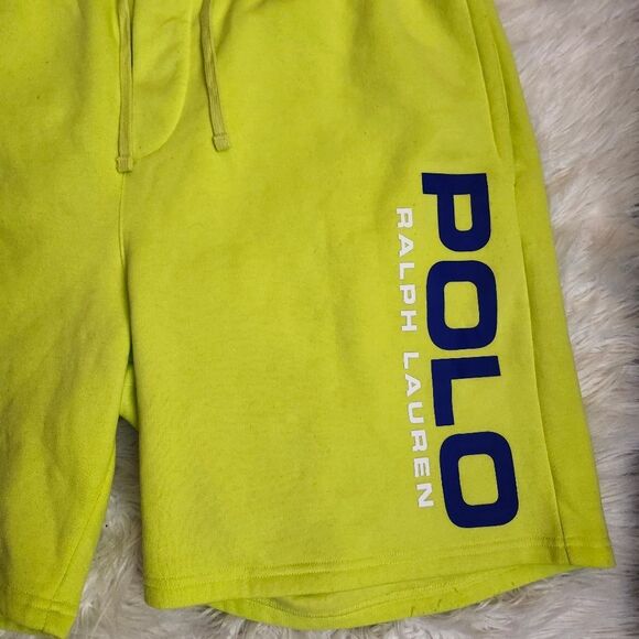 Polo Ralph Lauren Neon Yellow Fleece-lined Mens Shorts Sz 1XB - Picture 8 of 8